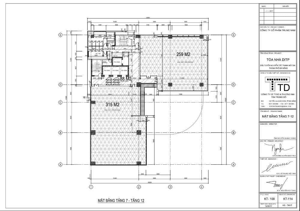 VĂN PHÒNG CHO THUÊ TỪ 259M2 - 315M2 TẠI LIÊN CHIỂU
